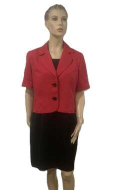 Jones Studio Woman’s Sleeveless Knee Length 2 Pc Dress & Jacket Size 12